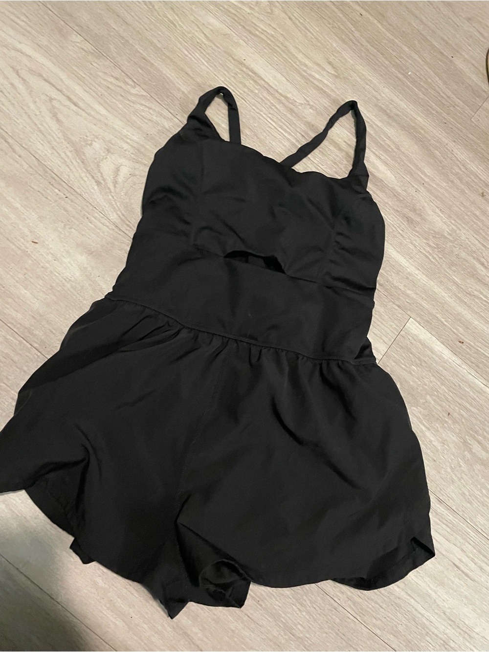 Black Cutout Sleeveless Romper